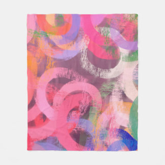 Handgjord surrealistisk abstrakt mönster. Modern k Fleecefilt