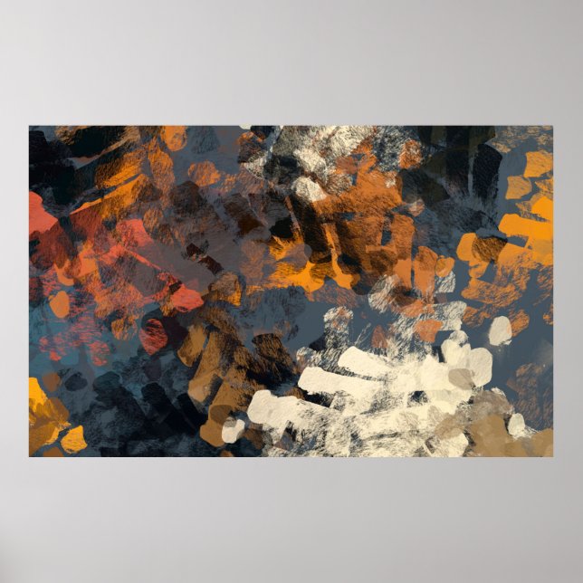 Handgjord surrealistisk abstrakt mönster. Modern k Poster (Framsidan)