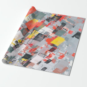 Handgjord surrealistisk abstrakt mönster. Modern k Presentpapper
