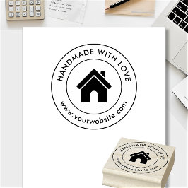 Handgjord text med eget varumärke stämpel