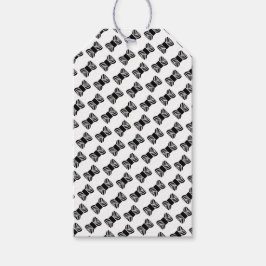 Handgjorda båtar av garn presentetikett