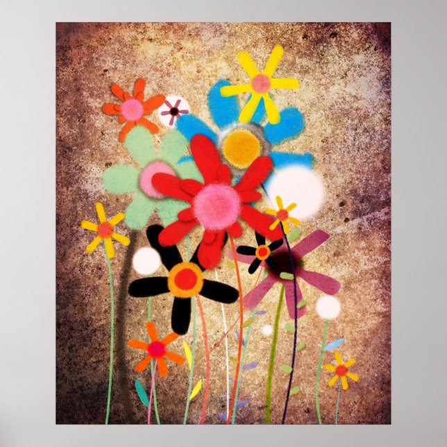 Handgjorda blommor poster (Framsidan)