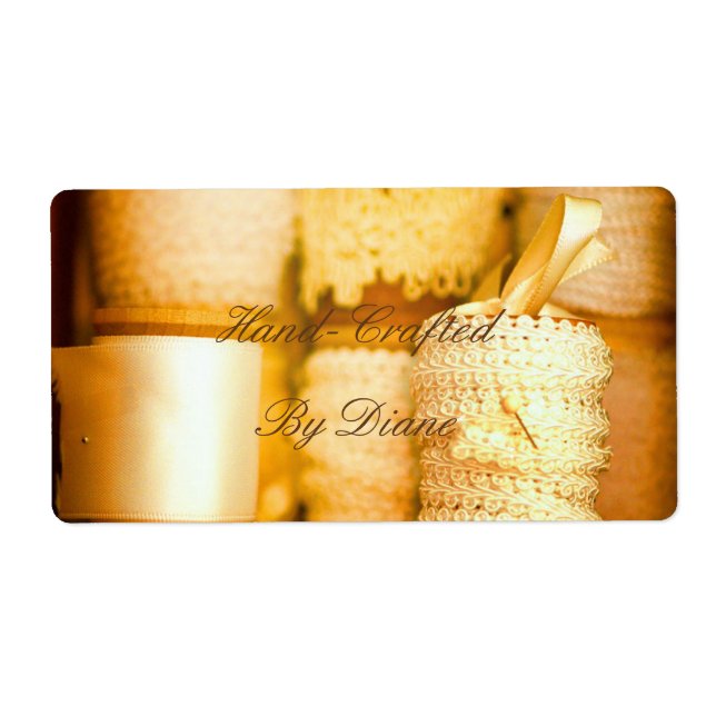 Handgjorda för dina Sunny Rosett band-etiketter Fraktsedel (Framsidan)