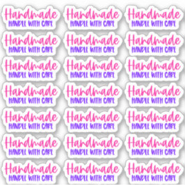 Handgjorda, handgjorda med försiktighet - Vinylkrä Klistermärken