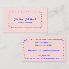 Handgjorda handgjorda, vismliknande pennstift visitkort