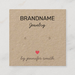 Handgjorda judiska hjärtberättelser Studier Visnin Fyrkantigt Visitkort