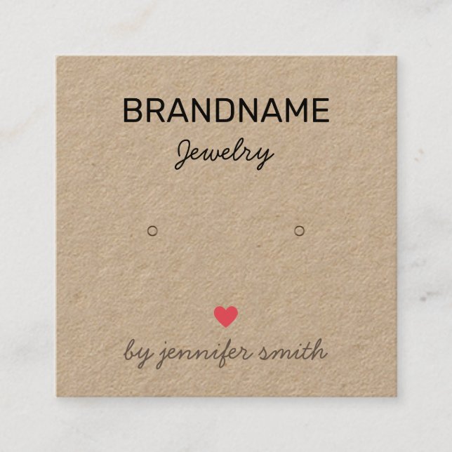 Handgjorda judiska hjärtberättelser Studier Visnin Fyrkantigt Visitkort (Framsida)