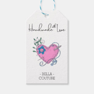 Handgjorda med Kärlek Cute Sewing Themes Presentetikett