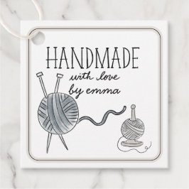 Handgjorda med Kärlek Knitting-garn Tack Gåvor Etiketter