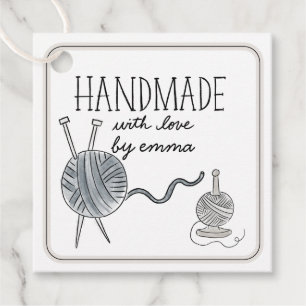 Handgjorda med Kärlek Knitting-garn Tack Gåvor Etiketter