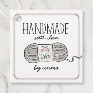 Handgjorda med Kärlek Knitting-garn Tack Gåvor Etiketter