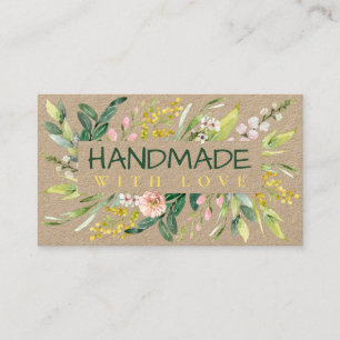Handgjorda med Kärlek Kraft Vår Blooms Arrangema Visitkort