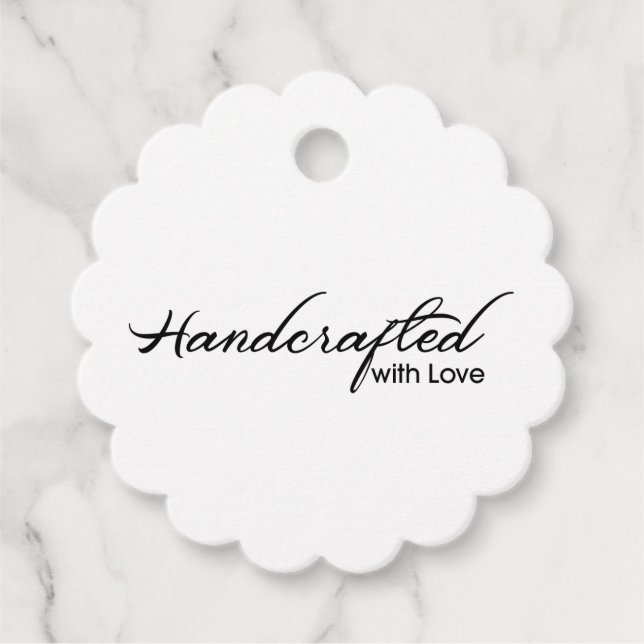 Handgjorda med kärlek märkre gåvor etiketter (Framsida)