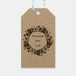 Handgjorda med kärlek märkre presentetikett