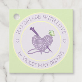 Handgjorda med Märkre av Kärlek Pastel Heart-Garn Gåvor Etiketter