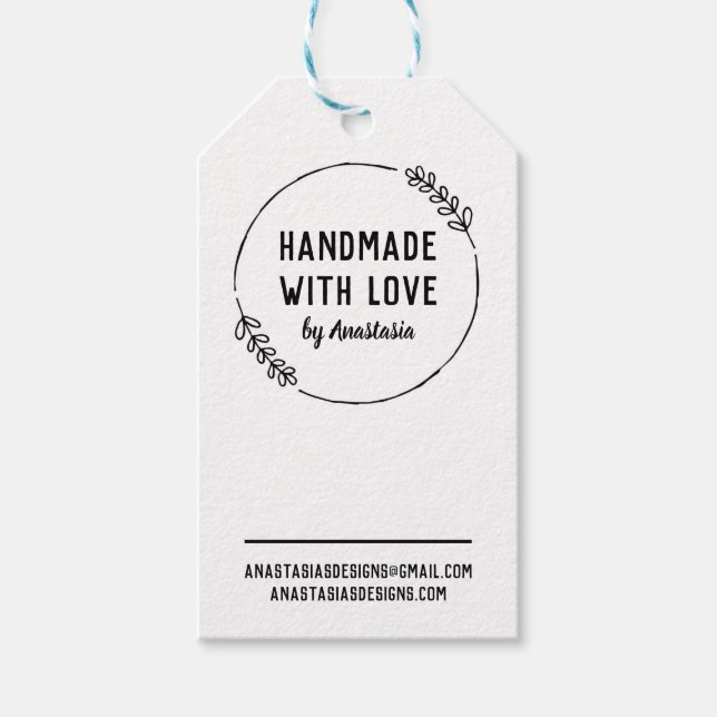 Handgjorda med Märkre för utandning av kranar i Kä Presentetikett (Framsidan)