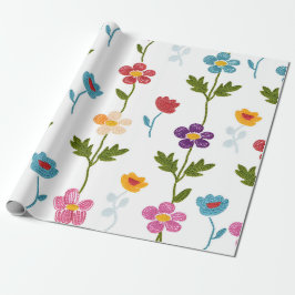 Handgjorda Minimal Natur Blommor Färgrik Botanisk Presentpapper