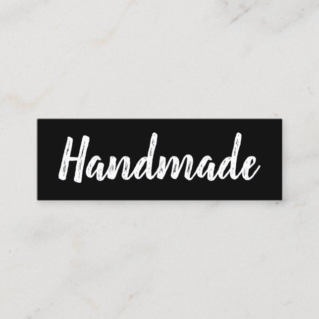 Handgjorda minimalistmoderna, enkla svarta och vit mini visitkort (Framsida)