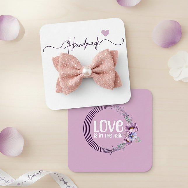 Handgjorda present Blommig Förpackning för småföre Tilläggskort (Handmade Gift Floral Small Business Packaging display Card)