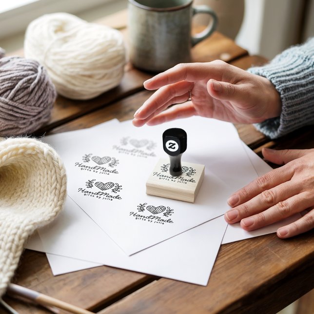 Handgjorda presenter Rustic Kärlek Heart Logotyp P Stämpel (Handmade Gifts Rustic Love Heart Logo Packaging)