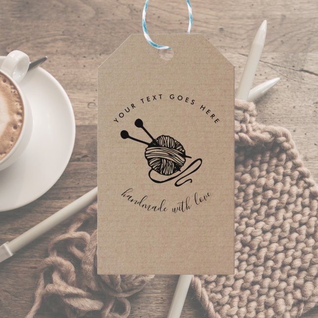 Handgjorda produktcrawlningar presentetikett (Handmade Product Craft Knitting Gift Tags
)