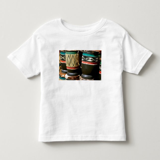Handgjorda trummor, Livingston, Zambia Tee (Framsida)