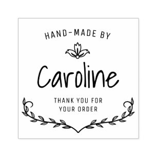 Handgjorda utandningsskript för blommigt stämpel