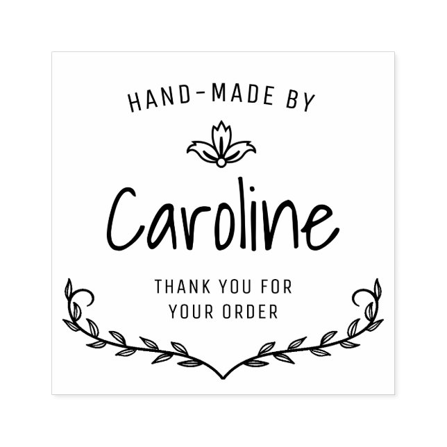 Handgjorda utandningsskript för blommigt stämpel (Tryck)