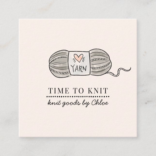 Handgjorda varor i Sticka Fyrkantigt Visitkort (Framsida)