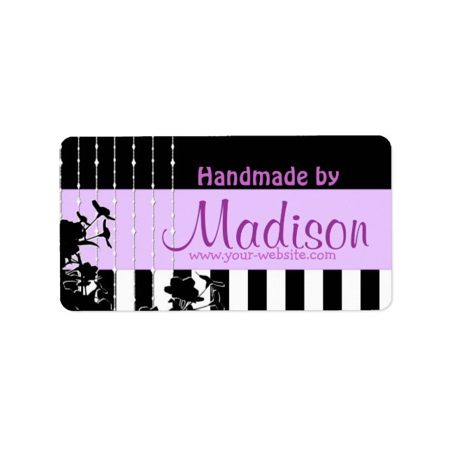 Handgjort av - etiketter adressetikett (Framsidan)