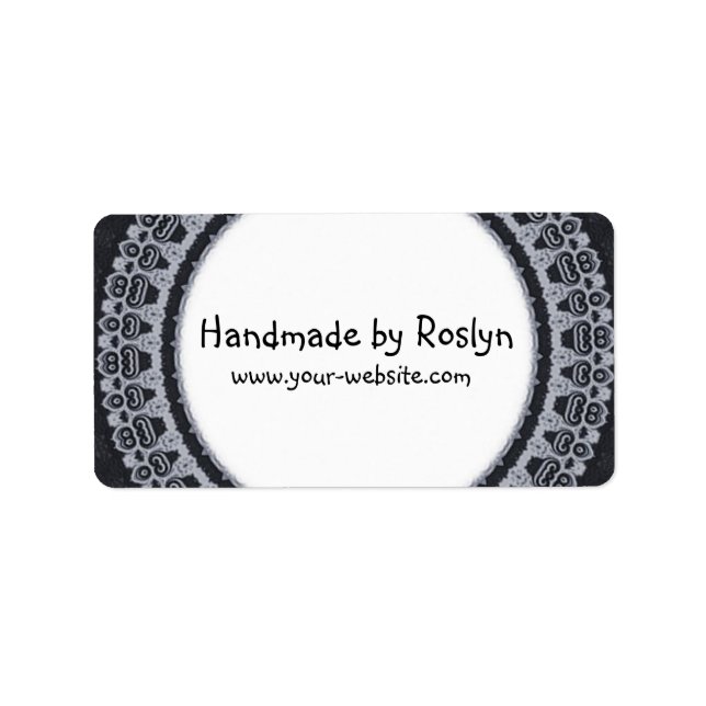 Handgjort av - etiketter adressetikett (Framsidan)