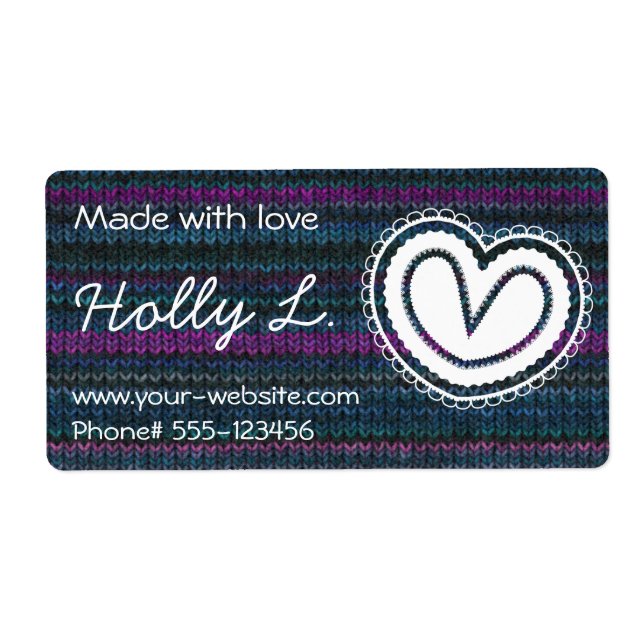 Handgjort av - etiketter fraktsedel (Framsidan)