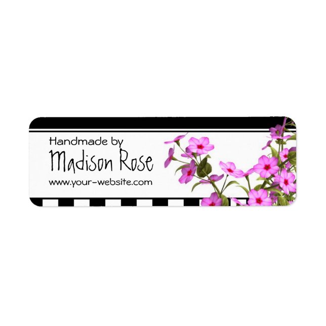 Handgjort av - etiketter returadress etikett (Framsidan)