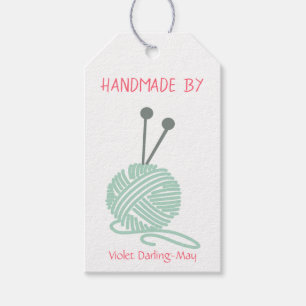 Handgjort by - handarbetegarn och presentetikett