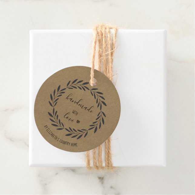 Handgjort med Kärlek Etsy Home Crafter Show Gåvor Etiketter (På plats)