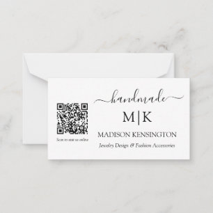 Handgjort monogram eller lägg till Logotyp Busines Anteckningskort