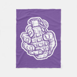 Handgrenad i Tecknad Stil Fleecefilt