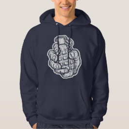 Handgrenad i Tecknad Stil Hoodie