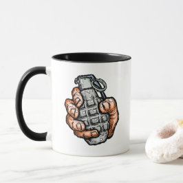 Handgrenad i Tecknad Stil Mugg