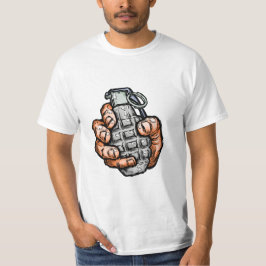 Handgrenad i Tecknad Stil T Shirt