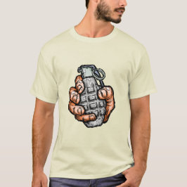 Handgrenad i Tecknad Stil T Shirt