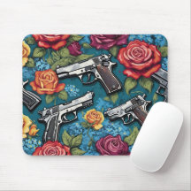 Handgun och Ro Blommigt Teal