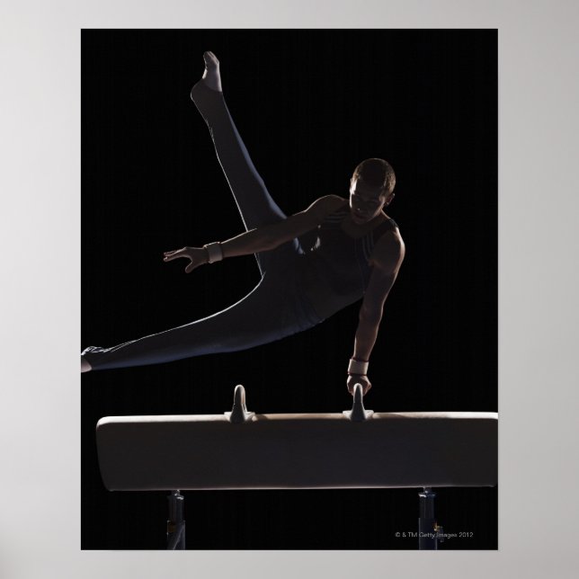 Handgymnast på pommelhäst poster (Framsidan)