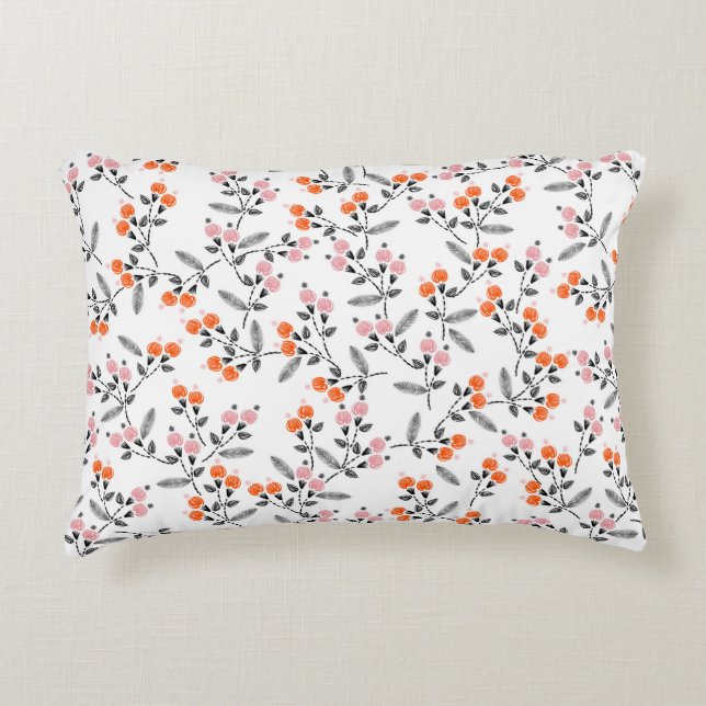Handhäftning Embroidery Seamless mönster med liber Prydnadskudde (Framsidan)