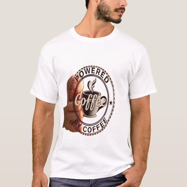 Handhållt Vintage Kaffestämpel T Shirt (Framsida)