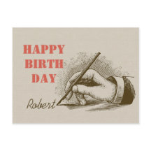 Handhand med fontän-penna CC0820 Birthday