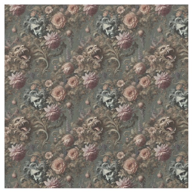 Handhavarens paradox - Gothic Dense Tile Tyg (Närbild)