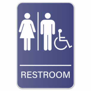 Handicap Accessible Bathroom-tecken Klistermärken
