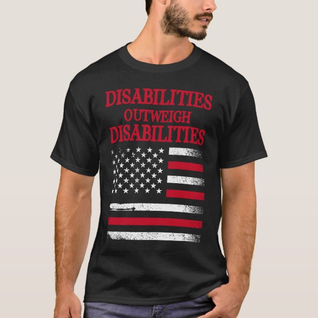 Handicap Humor Disabled Survivor Warrior 1 T Shirt (Framsida)