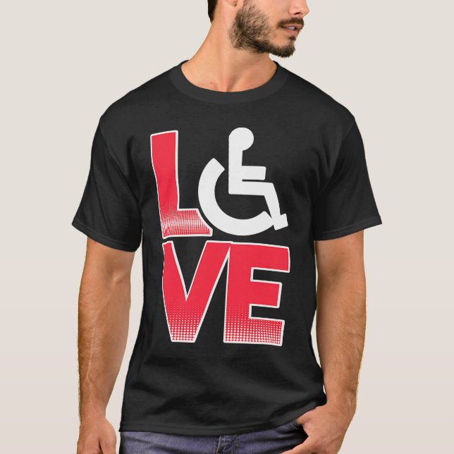 Handicap Humor Kärlek Disabled Survivor Warrior T Shirt (Framsida)